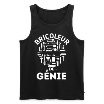 Bricoleur de génie 3 - Débardeur bio Premium Homme - noir - Devant - Michal (187cm)