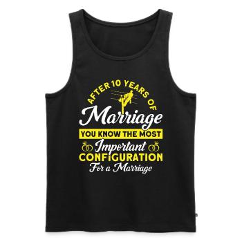Rose Wedding After 10 Years of Marriage Gift - Men's Premium Organic Tank Top - black - Front - Michal (187cm)