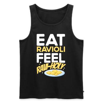 Noodles Noodle Lover Ravioli Cadeau - Débardeur bio Premium Homme - noir - Devant - AI Model Male 178 light (178cm)
