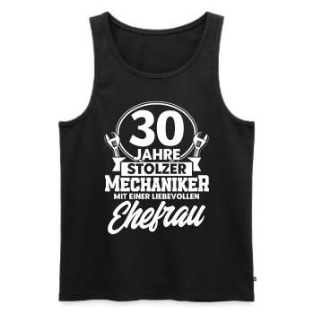Perlenhochzeit Ehepaar 30. Hochzeitstag Geschenk - Männer Premium Bio Tank Top - Schwarz - Vorne - Michal (187cm)
