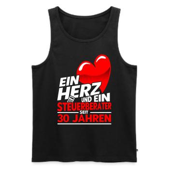 Perlenhochzeit Ehepaar 30. Hochzeitstag Geschenk - Männer Premium Bio Tank Top - Schwarz - Vorne - Michal (187cm)