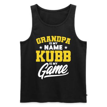 Kubb Opa Kubb ist mein Spiel Geschenk - Männer Premium Bio Tank Top - Schwarz - Vorne - AI Model Male 178 light (178cm)