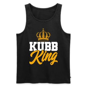 Kubb Kubb König Geschenk - Männer Premium Bio Tank Top - Schwarz - Vorne - AI Model Male 178 light (178cm)