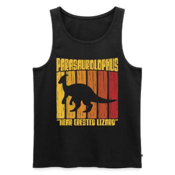 Parasaurolophus Dinosaur Lover Gift - Men's Premium Organic Tank Top - black - Front - AI Model Male 178 light (178cm)