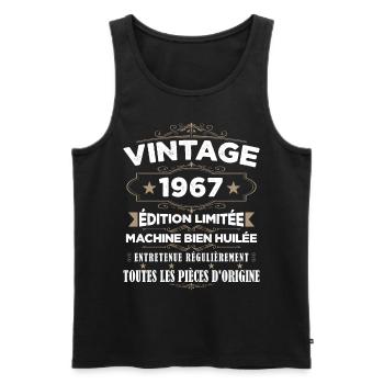 Vintage 1967 Édition Limitée - Débardeur bio Premium Homme - noir - Devant - Michal (187cm)