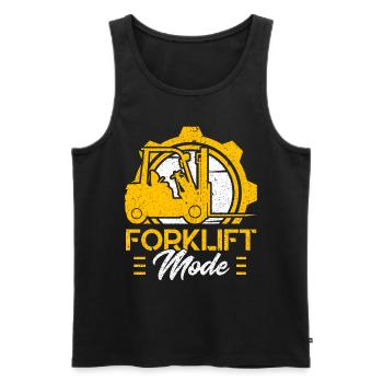 Forklift Driver Forklift Mode Gift - Men's Premium Organic Tank Top - black - Front - AI Model Male 178 light (178cm)