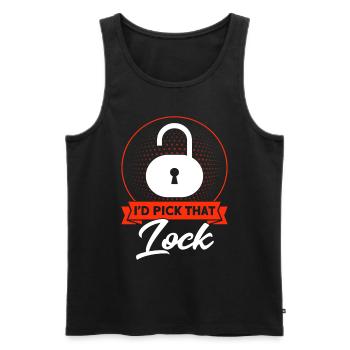 Ich würde dieses Schloss knacken Geschenk - Männer Premium Bio Tank Top - Schwarz - Vorne - AI Model Male 178 light (178cm)