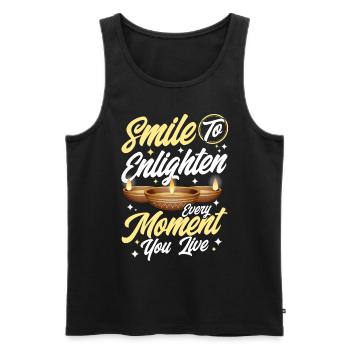 Diwali Hindus Sikh Festival of Lights Gift - Men's Premium Organic Tank Top - black - Front - AI Model Male 178 light (178cm)