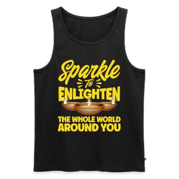Diwali Hindus Sikh Festival of Lights Gift - Men's Premium Organic Tank Top - black - Front - AI Model Male 178 light (178cm)