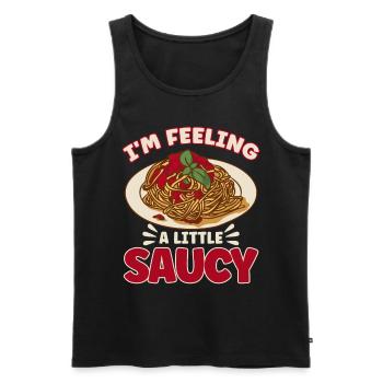 Noodles Noodle Lover Lasagna Spaghetti Gift - Men's Premium Organic Tank Top - black - Front - Michal (187cm)