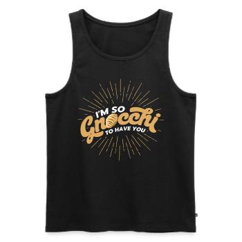Nudeln Nudel Liebhaber Lasagne Spaghetti Geschenk - Männer Premium Bio Tank Top - Schwarz - Vorne - Michal (187cm)