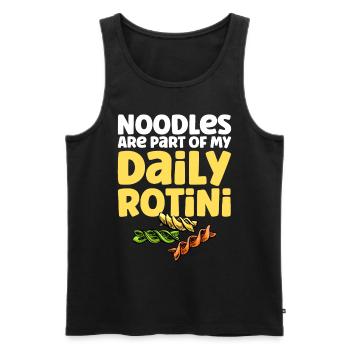 Noodles Noodle Lover Lasagna Spaghetti Gift - Men's Premium Organic Tank Top - black - Front - Michal (187cm)