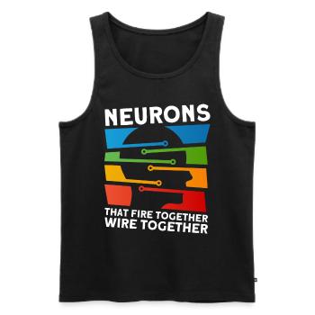 Neurobiologie Neuroscientifique Cadeau - Débardeur bio Premium Homme - noir - Devant - Michal (187cm)