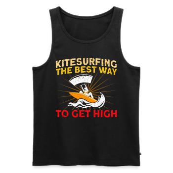 Kiteboarder Kitesurfer Kiten Kiteboard Geschenk - Männer Premium Bio Tank Top - Schwarz - Vorne - AI Model Male 178 light (178cm)