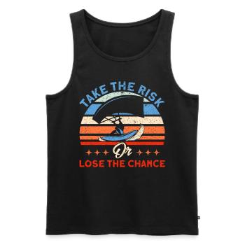 Kiteboarder Kitesurfer Kiten Kiteboard Geschenk - Männer Premium Bio Tank Top - Schwarz - Vorne - AI Model Male 178 light (178cm)