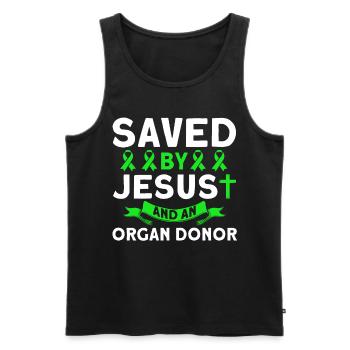 Transplantiert Organtransplantation Operation - Männer Premium Bio Tank Top - Schwarz - Vorne - AI Model Male 178 light (178cm)
