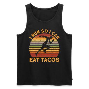 Running Half Marathon Jogging Gift - Men's Premium Organic Tank Top - black - Front - AI Model Male 178 light (178cm)