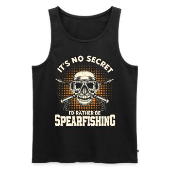 Spearfishing Freediver Spearfisher Fisherman - Men's Premium Organic Tank Top - black - Front - Michal (187cm)