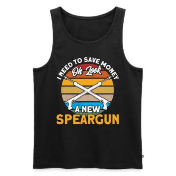 Speerfischen Freitaucher Speerfischer Fischer - Männer Premium Bio Tank Top - Schwarz - Vorne - AI Model Male 178 light (178cm)