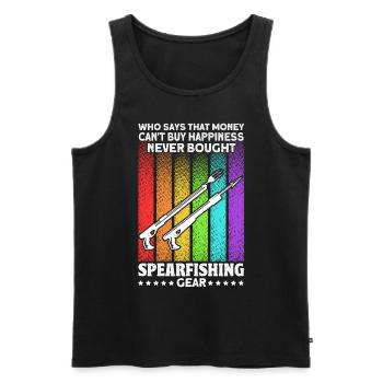 Speerfischen Freitaucher Speerfischer Fischer - Männer Premium Bio Tank Top - Schwarz - Vorne - AI Model Male 178 light (178cm)