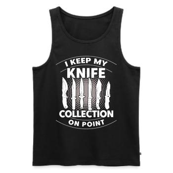 Blacksmith Knife Collection Knife Forge Gift - Men's Premium Organic Tank Top - black - Front - Michal (187cm)