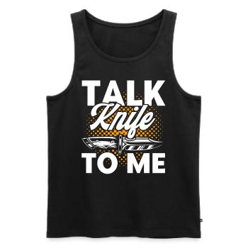 Knife Collector Knife Collection Blacksmith Gift - Men's Premium Organic Tank Top - black - Front - Michal (187cm)