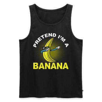Horreur Halloween Je suis une banane effrayante - Débardeur bio Premium Homme - noir - Devant - AI Model Male 178 light (178cm)