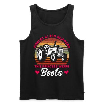 Bauernhof Traktor Landwirt Geschenk - Männer Premium Bio Tank Top - Schwarz - Vorne - AI Model Male 178 light (178cm)