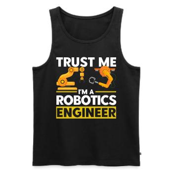 Technology Robotics Robotics Engineer Gift - Men's Premium Organic Tank Top - black - Front - AI Model Male 178 light (178cm)