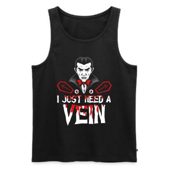 Horror Halloween Brauche eine Vene Gruselig - Männer Premium Bio Tank Top - Schwarz - Vorne - Michal (187cm)