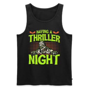 Horror Halloween Thriller Night Mummy Creepy - Men's Premium Organic Tank Top - black - Front - Michal (187cm)