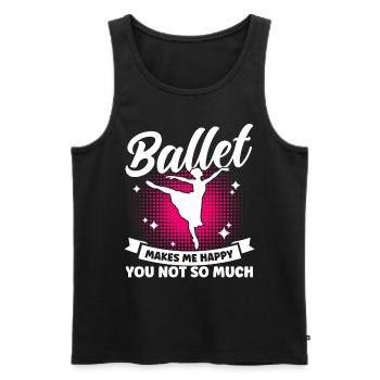 Ballerine Ballet Dancer Ballet Girls - Débardeur bio Premium Homme - noir - Devant - Michal (187cm)