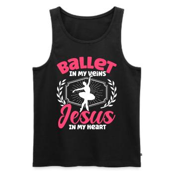 Ballet Dance Ballet Dance Ballerina Gift - Men's Premium Organic Tank Top - black - Front - AI Model Male 178 light (178cm)
