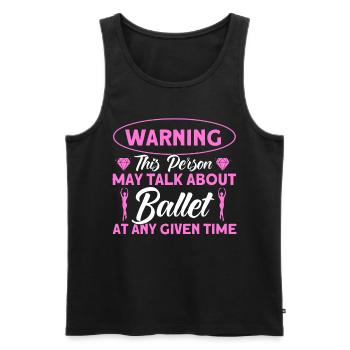 Ballerina Ballet Girl Ballet Dancer - Men's Premium Organic Tank Top - black - Front - Michal (187cm)
