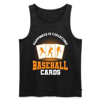 Collection de cartes de sport Cadeau de carte de baseball - Débardeur bio Premium Homme - noir - Devant - Michal (187cm)