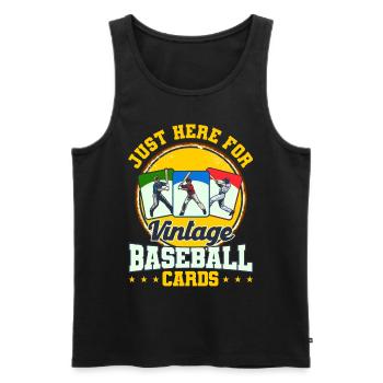 Sammler von Baseball Karten Sammler Geschenk - Männer Premium Bio Tank Top - Schwarz - Vorne - Michal (187cm)