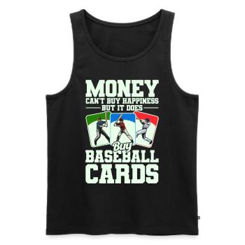 Collection de cartes de sport Collectionneurs de cartes de baseball - Débardeur bio Premium Homme - noir - Devant - Michal (187cm)