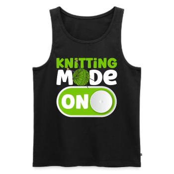 Garn stricken Stricken Stricken Liebhaber Geschenk - Männer Premium Bio Tank Top - Schwarz - Vorne - Michal (187cm)