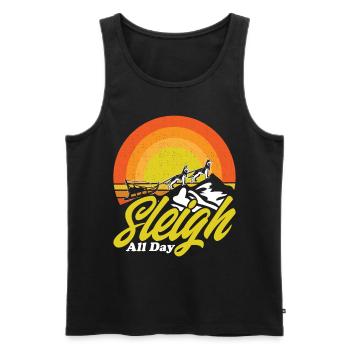 Sled Dog Racing Sledding Dog Sleds - Men's Premium Organic Tank Top - black - Front - AI Model Male 178 light (178cm)