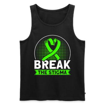 Mental Health Awareness Mental Health - Men's Premium Organic Tank Top - black - Front - AI Model Male 178 light (178cm)