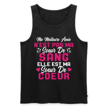 Ma Meilleure Amie N'est Pas Ma Soeur De Sang - Débardeur bio Premium Homme - noir - Devant - Michal (187cm)