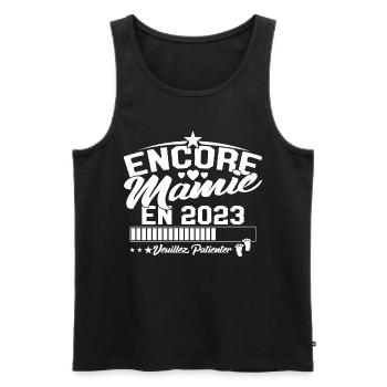 Encore Mamie En 2023 Cadeau Future Grand-mère - Débardeur bio Premium Homme - noir - Devant - Michal (187cm)