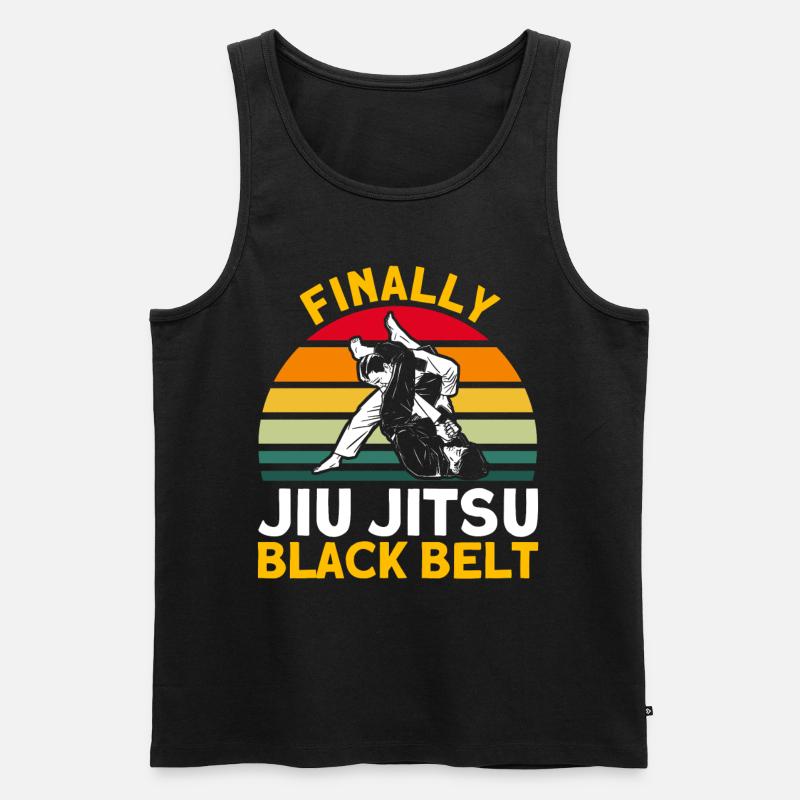 Bodenkampf Jiu Jitsu Kampfkunst Geschenk - Männer Premium Bio Tank Top - Schwarz