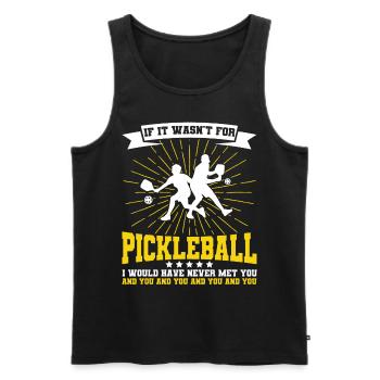 Pickleball jouer Pickleball joueurs Pickleball-L - Débardeur bio Premium Homme - noir - Devant - Michal (187cm)