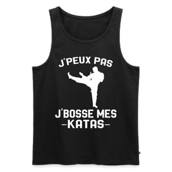 cadeau karaté art martial pour joueur de karaté - Débardeur bio Premium Homme - noir - Devant - Michal (187cm)