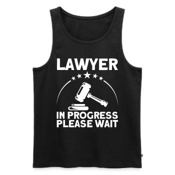 Law Student Lawyer Faculty of Law Ges - Men's Premium Organic Tank Top - black - Front - AI Model Male 178 light (178cm)