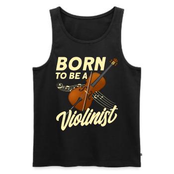 Cadeau de violoniste violoniste - Débardeur bio Premium Homme - noir - Devant - Michal (187cm)
