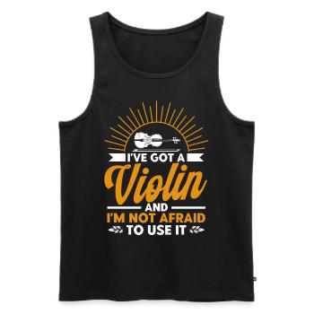 Orchestra Violinist Violin lover Violin Gift - Men's Premium Organic Tank Top - black - Front - Michal (187cm)