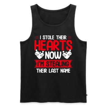 Foster Parents Adoption Adoptive Parents Gift - Men's Premium Organic Tank Top - black - Front - AI Model Male 178 light (178cm)
