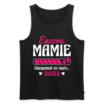 Encore Mamie En 2023 Cadeau Future Grand-mère - Débardeur bio Premium Homme - noir - Devant - Michal (187cm)
